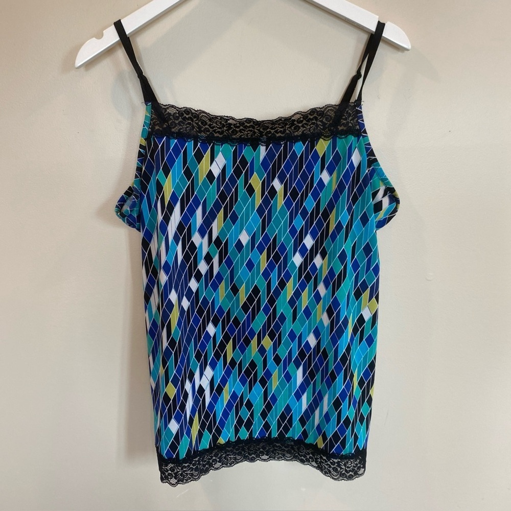 Vintage Y2K Fashion Bug Business Casual Lace Lined Camisol Top Womens Size Xl